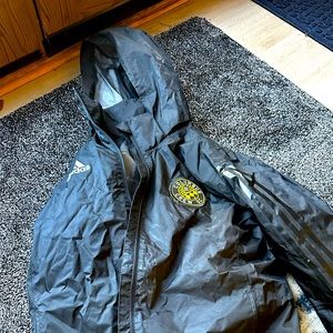 Adidas black rain coat - Columbus Crew size medium